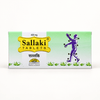 Gufic Sallaki Weihrauchtabletten 400 mg, Vorderseite der grün-weißen Verpackung