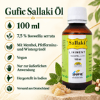Gufic Sallaki Öl 100 ml: 7,5 % Boswellia serrata, Menthol, Pfefferminz- und Wintergrünöl; vegan, nur zur äußerlichen Anwendung, hergestellt in Indien, Versand aus Deutschland