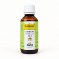 Gufic Sallaki Weihrauchöl 100 ml in einer braunen Flasche mit weißem Schraubverschluss und grün-weißem Etikett