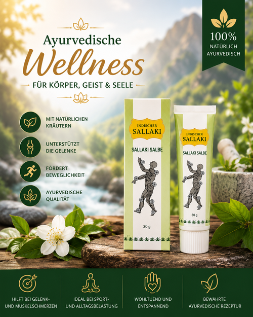 Sallaki Salbe 30 g – Ayurvedische Salbe mit Boswellia serrata für Gelenke, Muskeln & Rücken