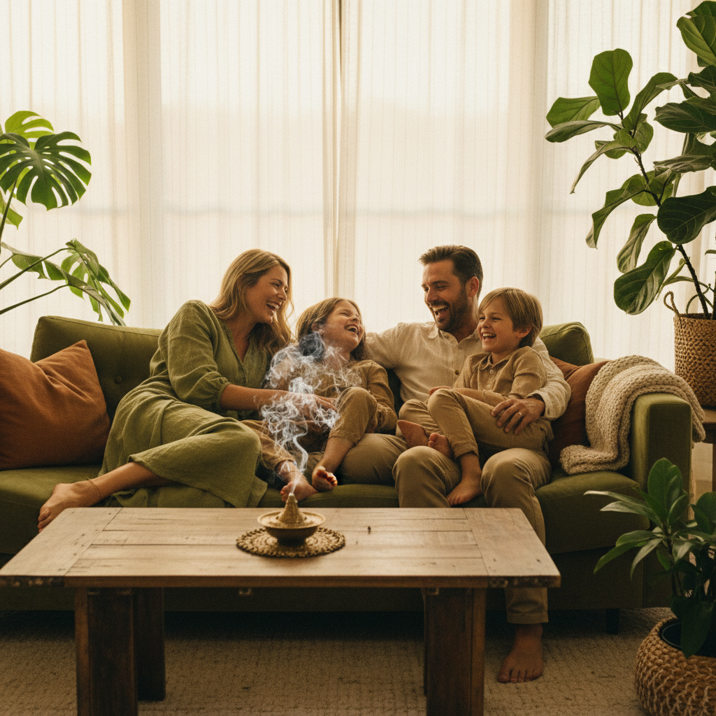 Familie beim Entspannen